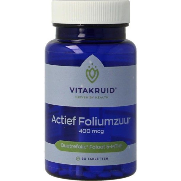 Vitakruid Actief foliumzuur 400 mcg (90 Tabletten)