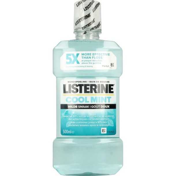 Listerine Mondwater coolmint milde smaak 500 Milliliter