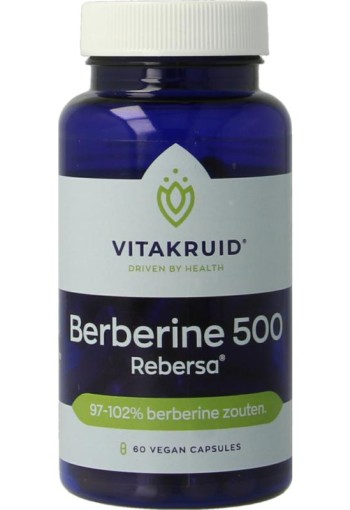 Vitakruid Berberine 500 Rebersa 97-102% berberine zouten 60 Vegetarische capsules