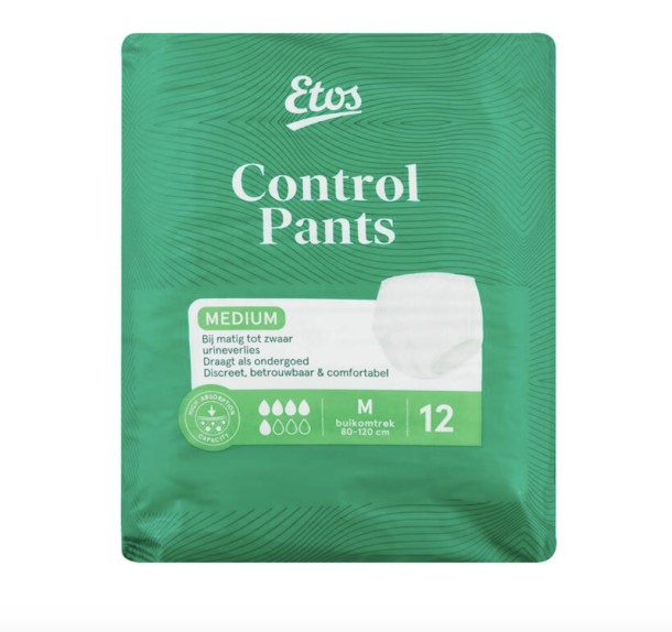 Etos Control Incontinentie Pants Medium 12 stuks