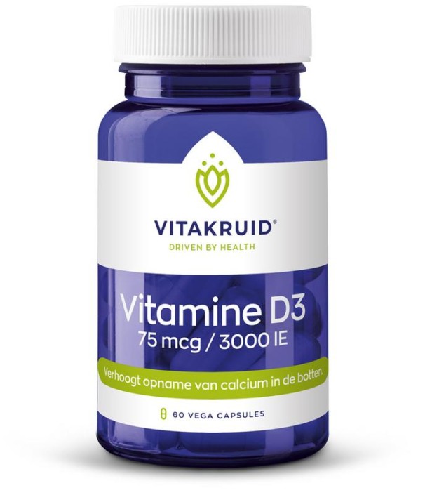 Vitakruid Vitamine D3 75 mcg / 3000 IE (60 Vegetarische capsules)