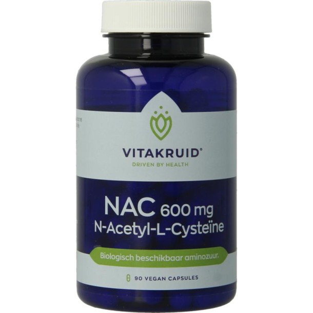 Vitakruid NAC 600 mg N-Acetyl-L-Cysteine (90 Vegetarische capsules)