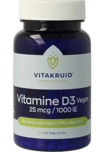 Vitakruid Vitamine D3 Vegan 25 mcg / 1000 IE (120 Tabletten)