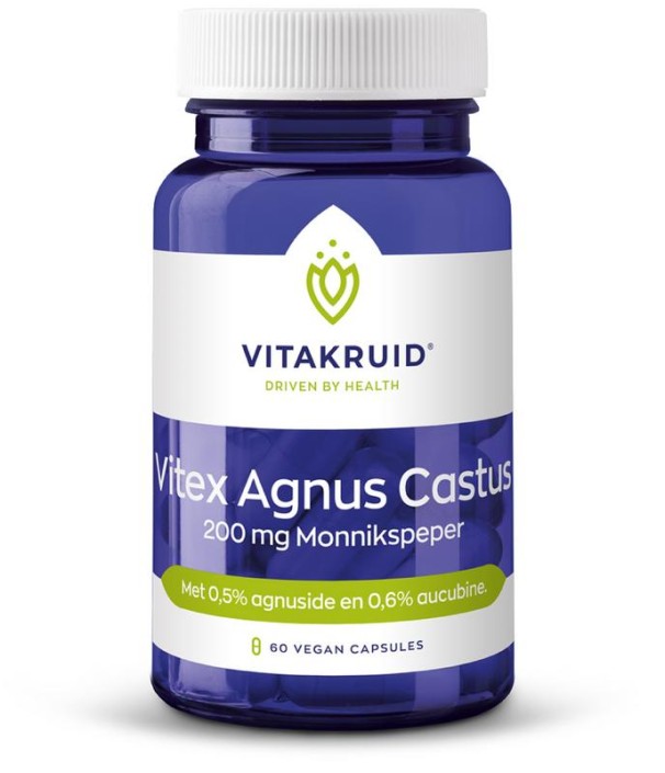 Vitakruid Vitex agnus castus 200mg monnikspeper (60 Vegetarische capsules)