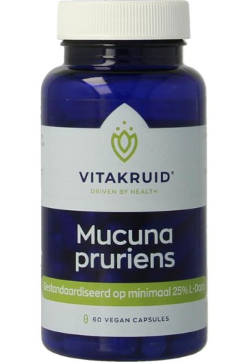 Vitakruid Mucuna pruriens 400 mg (min. 25% L-Dopa) (60 Vegetarische capsules)