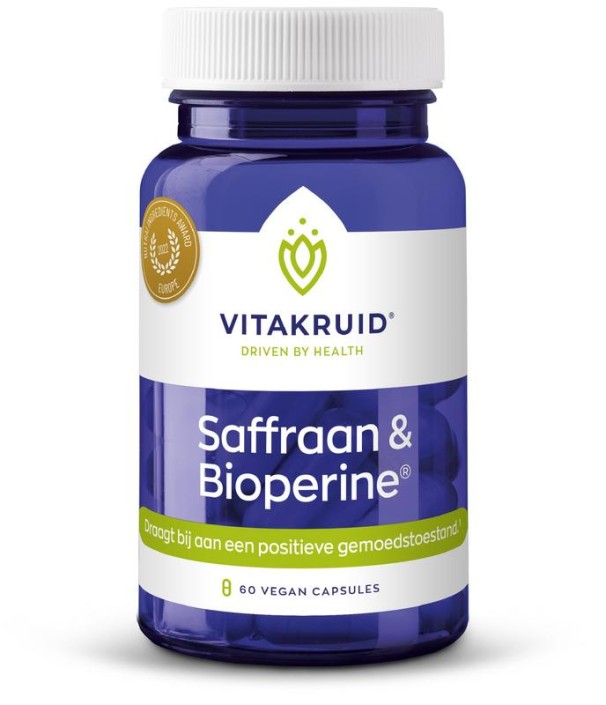 Vitakruid Saffraan 28 mg (Affron) & bioperine (60 Vegetarische capsules)