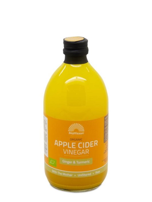 Mattisson Apple cider vinegar ginger&turmeric appelazijn bio (500 Milliliter)