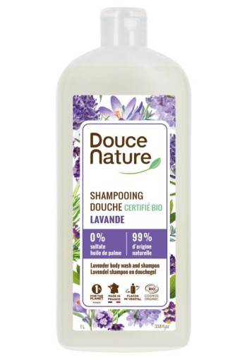 Douce Nature Douchegel & shampoo lavendel bio (1 Liter)