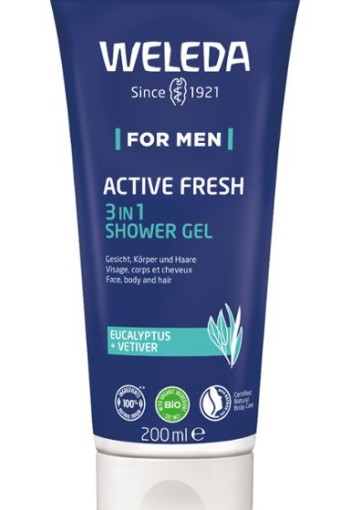 Weleda Men active fresh 3-in-1 douchegel (200 Milliliter)