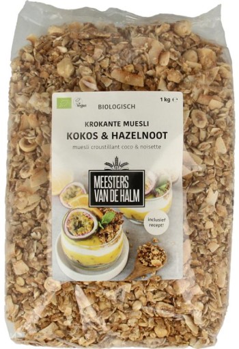 De Halm Muesli krokant kokos en hazelnoten bio (1 Kilogram)