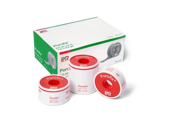 Porofix Hechtpleister 5m x 1.25cm latexvrij (1 Stuks)