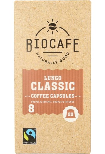 Biocafe Lungo capsules bio (20 Stuks)