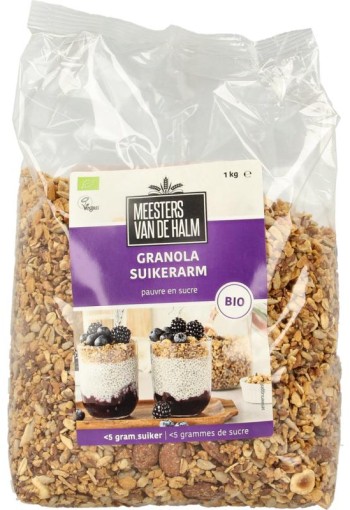 De Halm Granola suikerarm bio (1 Kilogram)