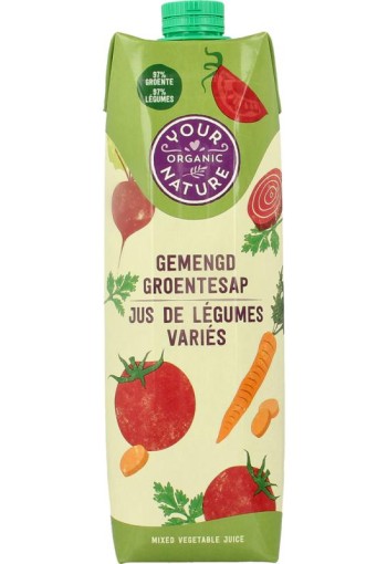 Your Organic Nat Groentesap gemengd bio (1 Liter)