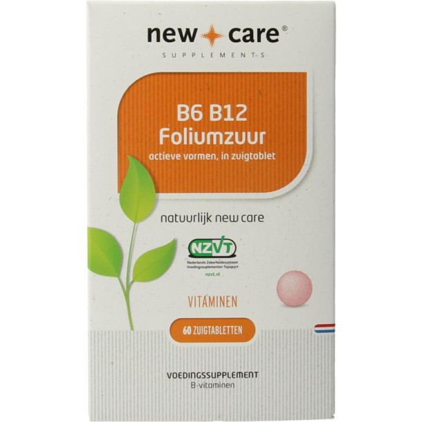 New Care B6 B12 Foliumzuur (60 Zuigtabletten)