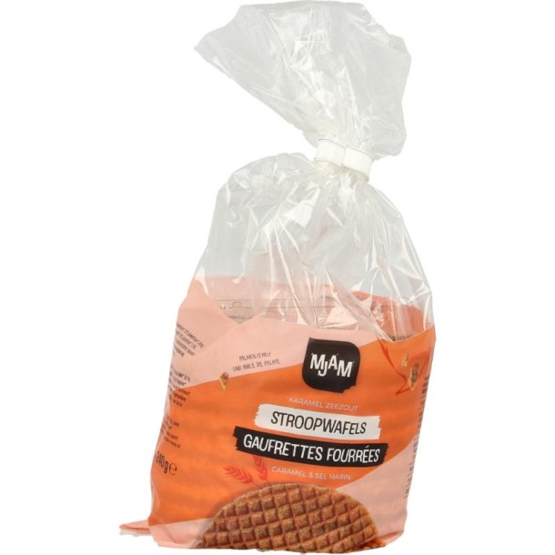 Mjam Stroopwafel karamel zeezout bio (240 Gram)