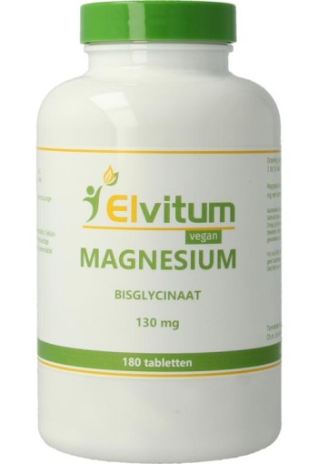 Elvitum Magnesium (bisglycinaat) 130mg (180 Tabletten)