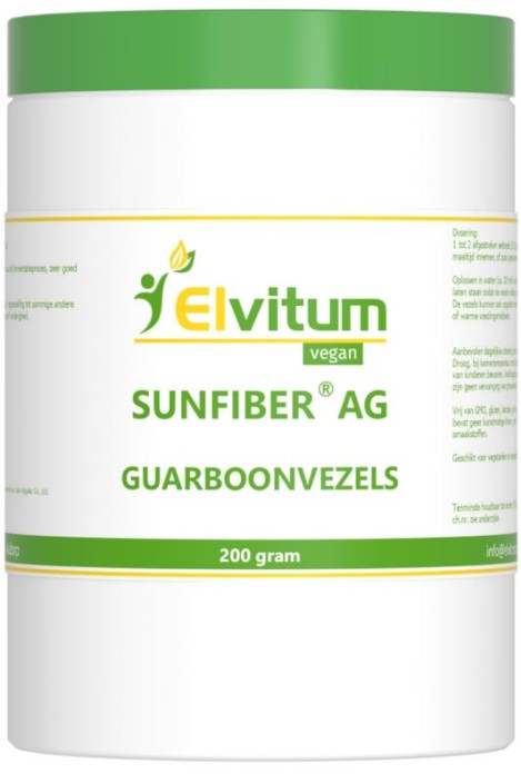 Elvitaal/elvitum Sunfiber AG guarboonvezels (200 Gram)