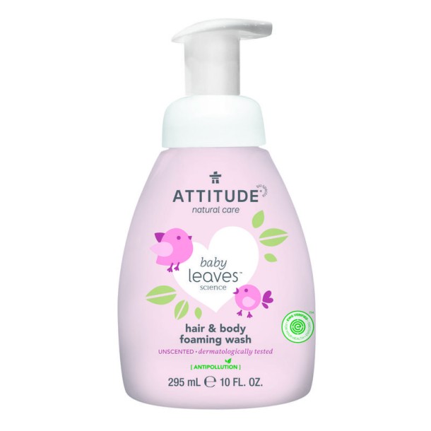 Attitude Baby leaves 2-in-1 hair & bodywash foaming parfumv (295 Milliliter)
