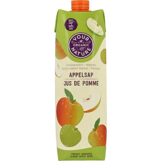 Your Organic Nat Appelsap vers geperst bio (1 Liter)