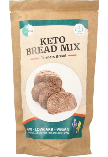 Go-Keto Brood bak mix boeren brood keto koolhydraatarm (270 Gram)