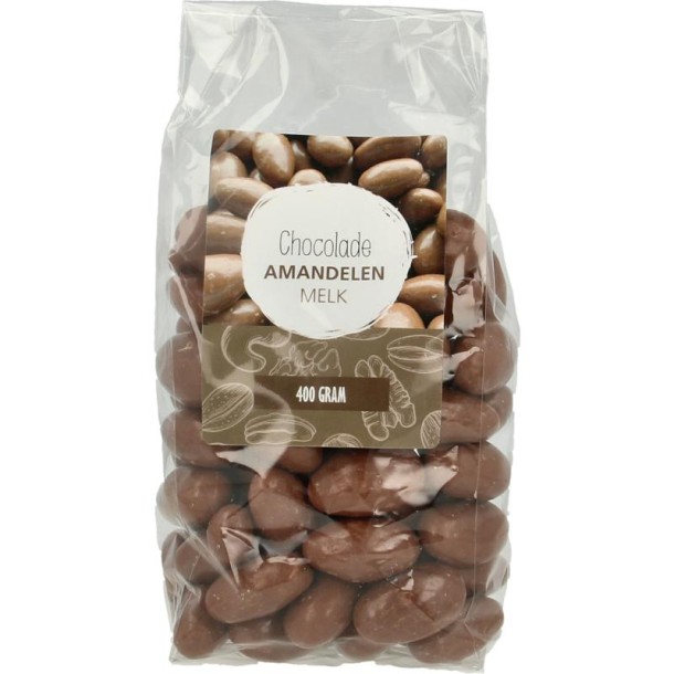 Mijnnatuurwinkel Chocolade amandelen melk (400 Gram)
