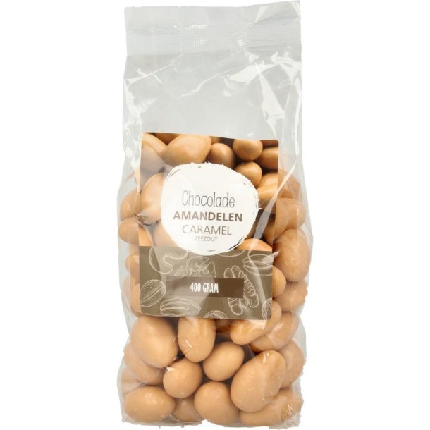 Mijnnatuurwinkel Chocolade amandel karamel zeezout (400 Gram)