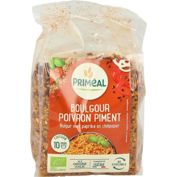 Primeal Bulgur met paprika en Spaanse peper bio (300 Gram)