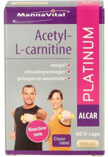 Mannavital Acetyl-L-Carnitine platinum (60 Vegetarische capsules)