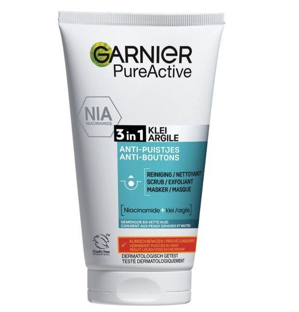 Garnier Skin Naturals Pure Active 3-In-1 Complete Reiniging 150 ml