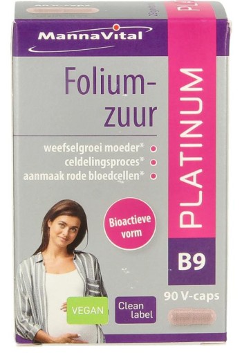 Mannavital Foliumzuur platinum (90 Vegetarische capsules)