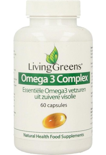Livinggreens Omega 3 visolie complex (60 Capsules)