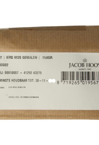 Jacob Hooy Iers mos gemalen (250 Gram)