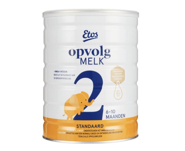 Etos Standaard Opvolgmelk 2 800 gram  2 stuks voor € 15,00