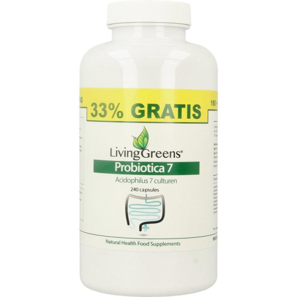 Livinggreens Probiotica 7 voordeel verpakking (240 Capsules)