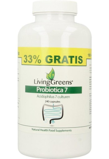 Livinggreens Probiotica 7 voordeel verpakking (240 Capsules)