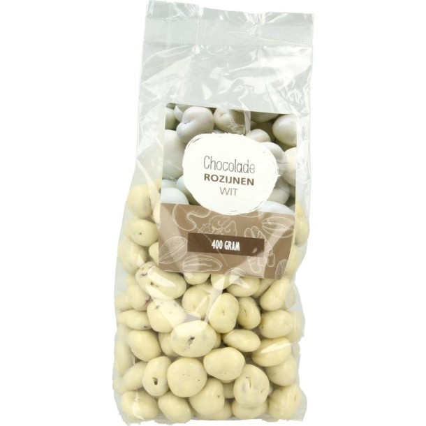 Mijnnatuurwinkel Chocolade rozijnen wit (400 Gram)