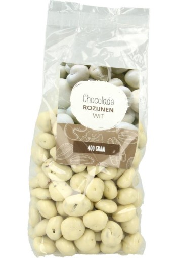 Mijnnatuurwinkel Chocolade rozijnen wit (400 Gram)