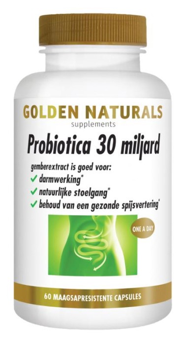 Golden Naturals Probiotica 30 miljard (60 Vegetarische capsules)