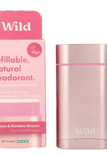Wild Natural deodorant pink case & jasmine mandarin (40 Gram)