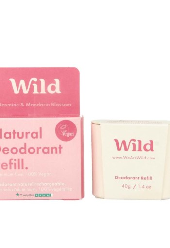 Wild Natural deodorant jasmine & mandarin blossom refil (40 Gram)