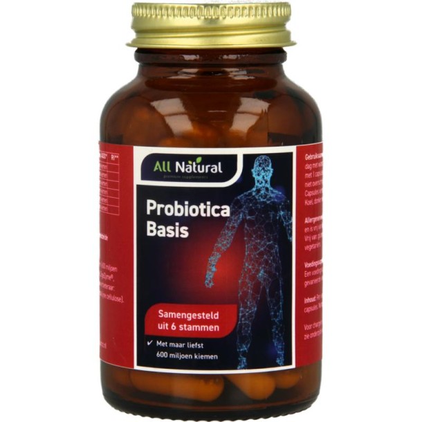 All Natural Probiotica basis (60 Vegetarische capsules)