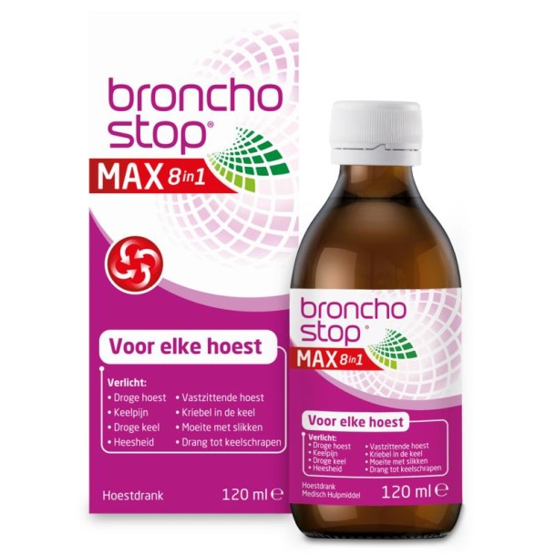 Bronchostop Hoestdrank max 8 in 1 (120 Milliliter)