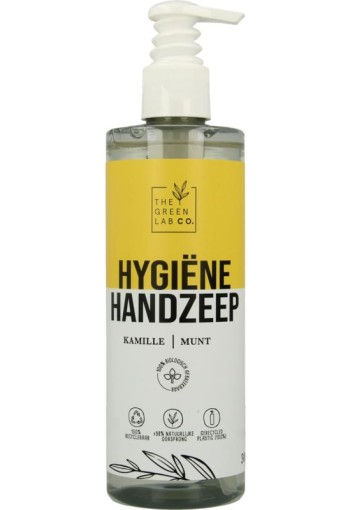 The Green Lab Co Handzeep vloeibaar kamille & munt met pomp (300 Milliliter)