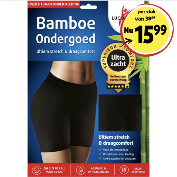 Lucovitaal Bamboe Dames Boxer One Size