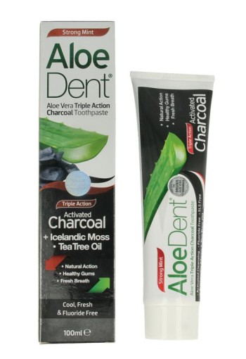 Aloe Dent Tandpasta charcoal (100 Milliliter)