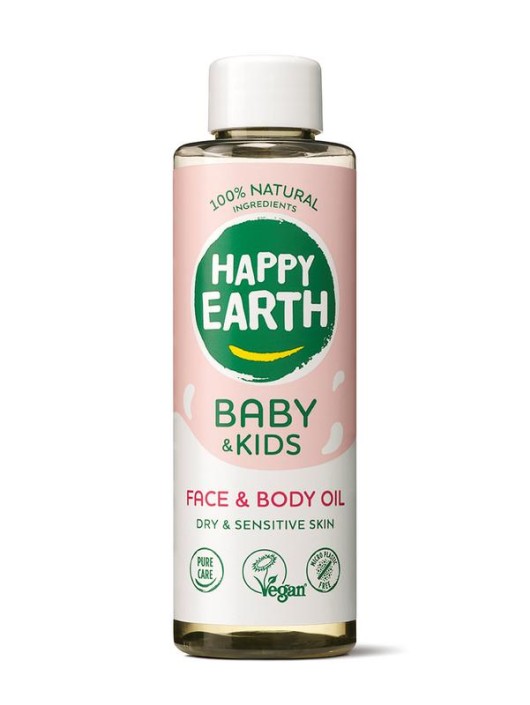 Happy Earth Gezicht & lichaam olie voor baby & kids (150 Milliliter)