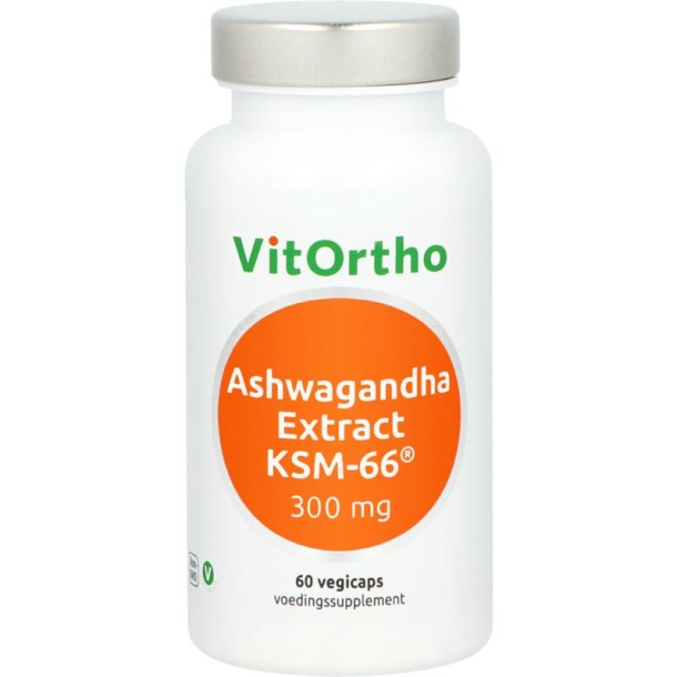 Vitortho Ashwagandha extract 300mg KSM-66 (60 Vegetarische capsules)