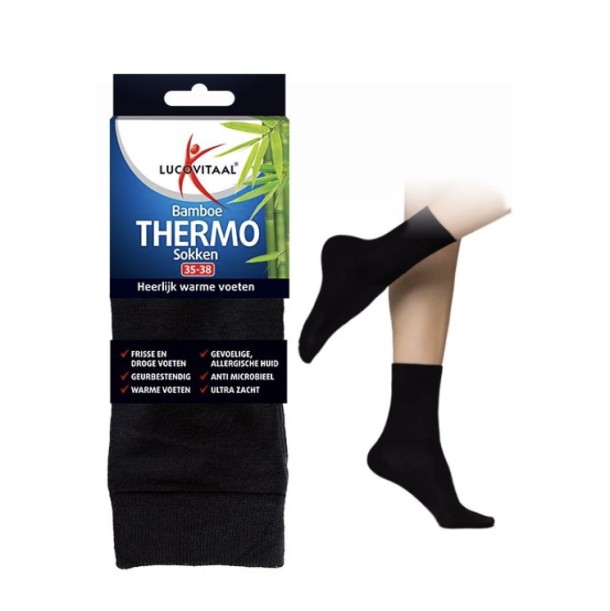 Lucovitaal Bamboe thermosok maat 35-38 (1 Paar)