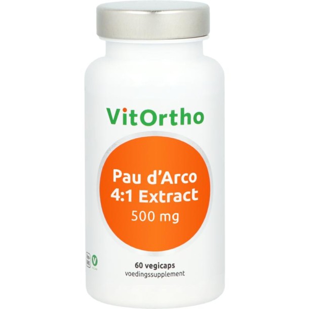 Vitortho Pau d'arco extract 500 mg (60 Vegetarische capsules)